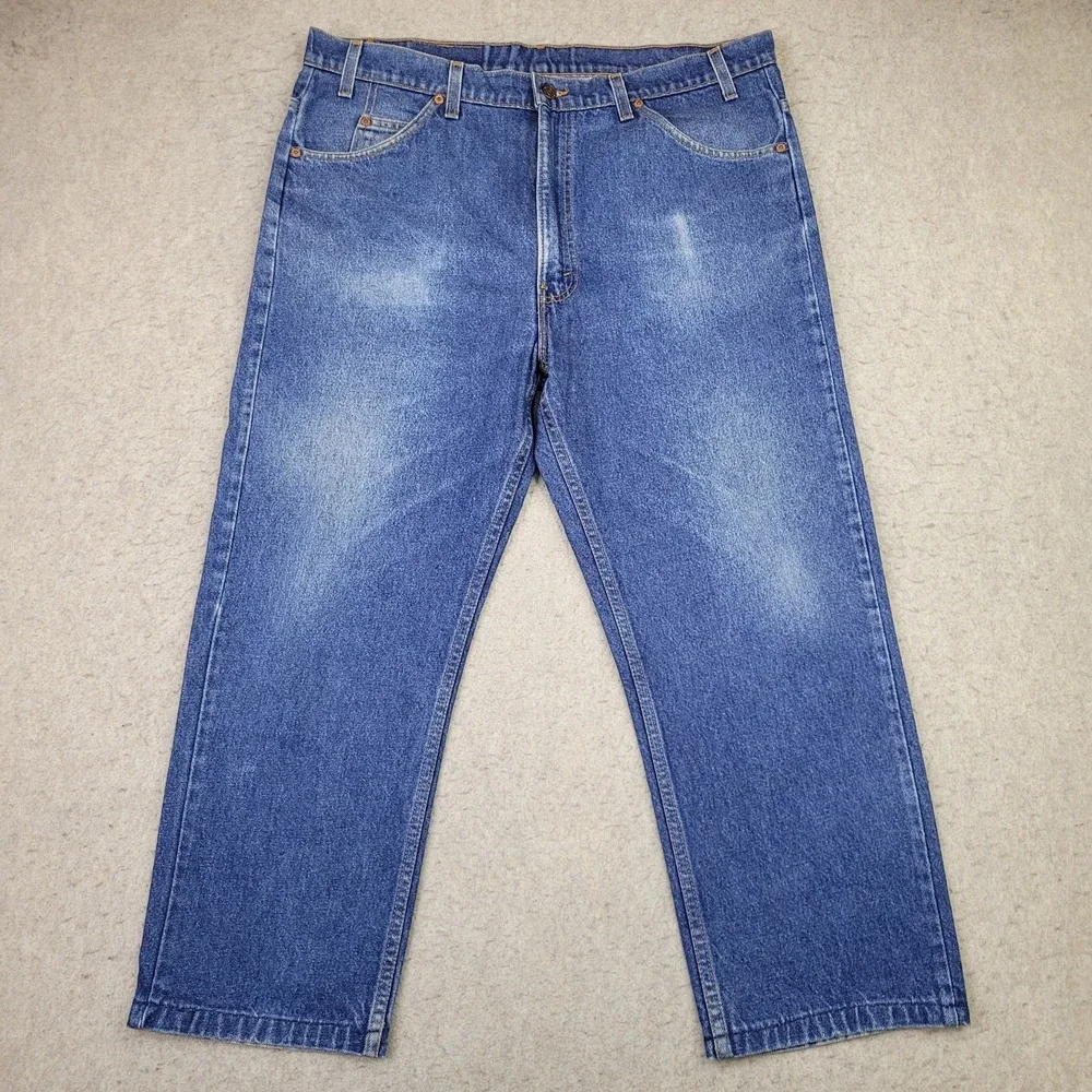 VTG 90s 1996 LEVI'S 505 Orange Tab Jeans Mens 40x30 Blue (Fits 40x26) USA Made